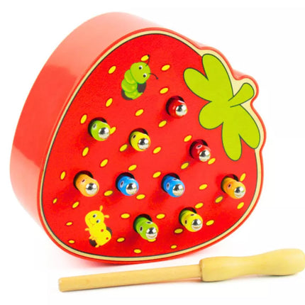 Medinis įgūdžių žaidimas Pagauk vabaliuką, braškių raudonumo