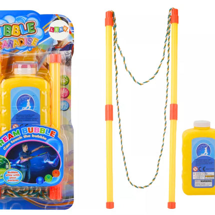 Didelis muilo burbulų rinkinys su virvele ir 500 ml skysčio