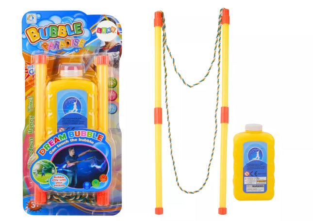 Didelis muilo burbulų rinkinys su virvele ir 500 ml skysčio