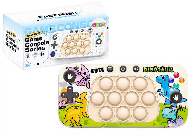 Arkadinio žaidimo konsolė Pop It 4 žaidimo režimai Dinozaurai