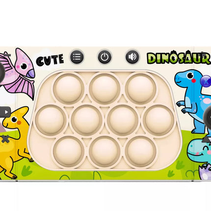 Arkadinio žaidimo konsolė Pop It 4 žaidimo režimai Dinozaurai