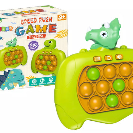 Pop It arkadinis žaidimų kompiuteris, 999 lygiai, dinozauras, žalias A