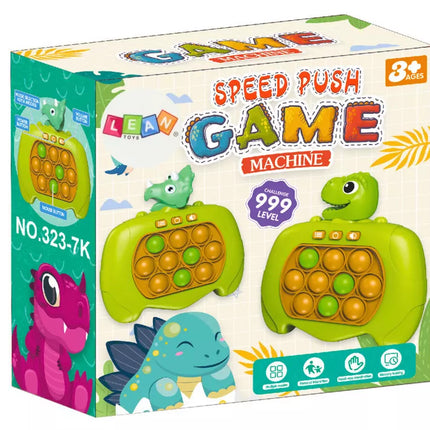 Pop It arkadinis žaidimų kompiuteris, 999 lygiai, dinozauras, žalias A