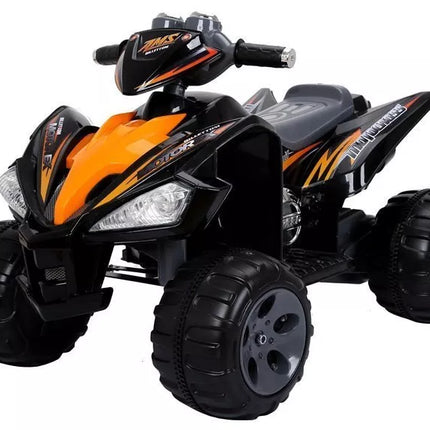 Juodas keturratis elektromobilis (vidutinio dydžio)