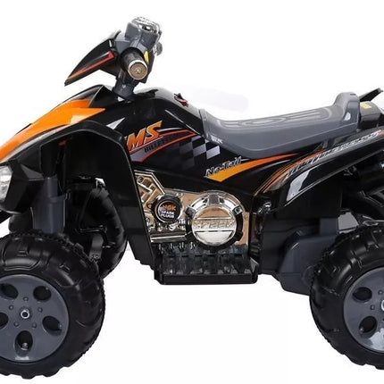 Juodas keturratis elektromobilis (vidutinio dydžio)