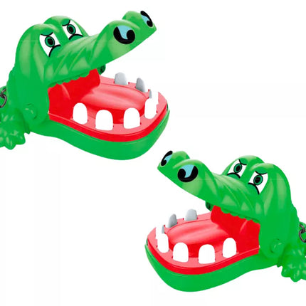 Žalias raktų pakabukas-varpelis „Kandantis krokodilas“