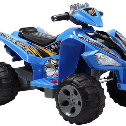 Vidutinis mėlynas keturratis – elektrinė transporto priemonė