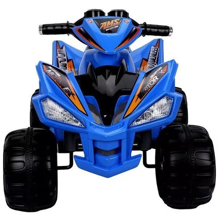 Vidutinis mėlynas keturratis – elektrinė transporto priemonė