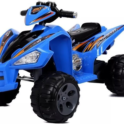 Vidutinis mėlynas keturratis – elektrinė transporto priemonė