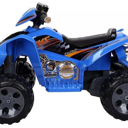 Vidutinis mėlynas keturratis – elektrinė transporto priemonė