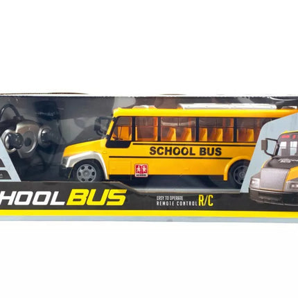 Nuotoliniu būdu valdomas mokyklinis autobusas RC šviesos geltonas