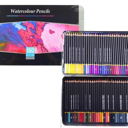 Didelis tirpių pieštukų rinkinys, 160 spalvų