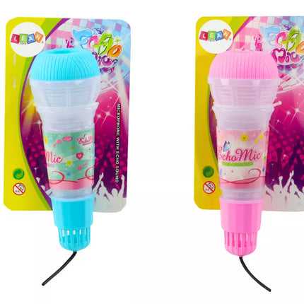 Vaikiškas mikrofonas su aido efektu, šviesiai mėlynas