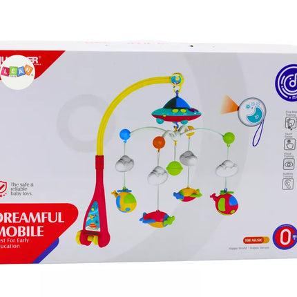 Lovytė karuselė kūdikiui NSO lėktuvų projektorius 108 melodijos