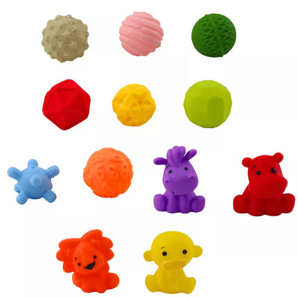 Minkšti edukaciniai vonios blokeliai, 20 vnt., gyvūnų formos