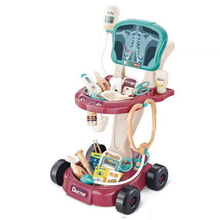 Daktaro vežimėlio rinkinys Daktaro stalas EKG gydytojas