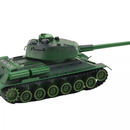 Nuotoliniu būdu valdomas karinis tankas RC 1:28 su besisukančiu bokšteliu, žalias