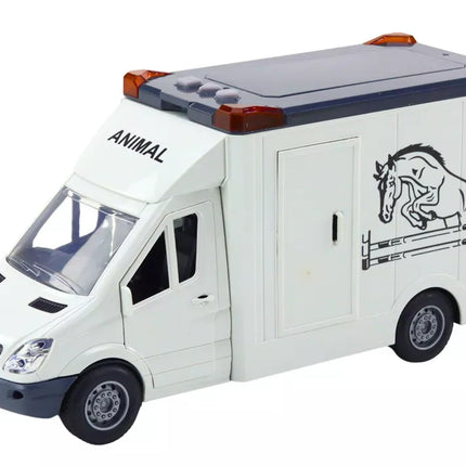 Arklys transporteris automobilis atidaromos durys šviesa garsas baltas