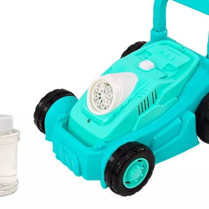 Burbulų mašina – žoliapjovė su rankena, mėlyna