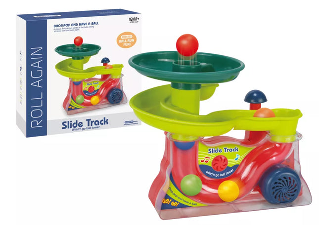 Fontano čiuožykla kamuoliukams Kamuoliukai Skamba Spalvingai