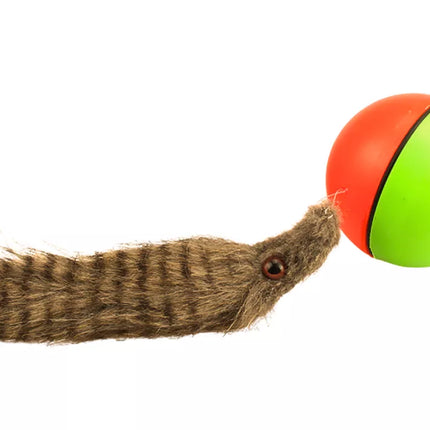 Kamuolys su pūkuota šeško uodega, interaktyvus vonios žaislas