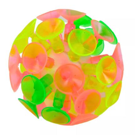 Apvalus arkadinio žaidimo kamuoliukas su siurbtukais, oranžinis