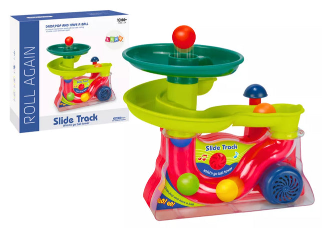 Fontano čiuožykla kamuoliukams Kamuoliukai Skamba Spalvingai