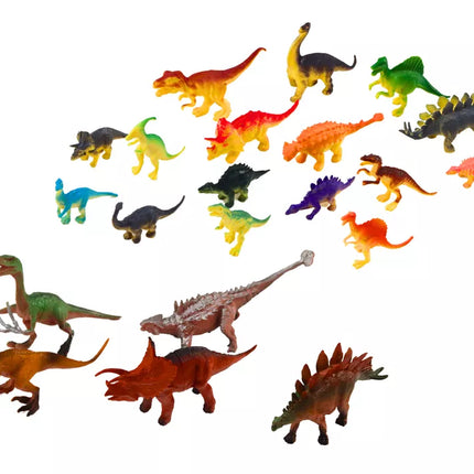 Dinozaurų figūrėlių rinkinys, didelis žalias dinozauras, 45 vnt.