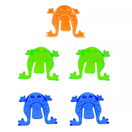 Šokinėjančių varlių įgūdžių žaidimas spalvingame dubenyje