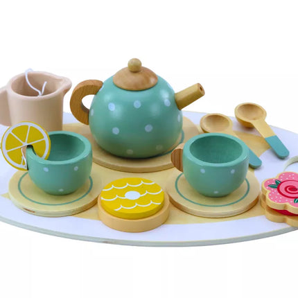 Arbatinis kavos rinkinys vaikams, medinis, 15 dalių