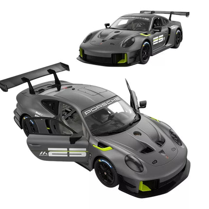 Konstruktorius - RC automobilis Rastar 1:18 Porsche 911 GT2 pilkas, 68 elementai
