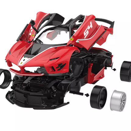 Automobilių konstruktorius „Rastar“ 1:18 Ferrari FXXK EVO raudonas, 88 detalės