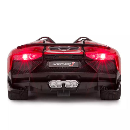 RC automobilis Rastar 1:12 Lamborghini Aventador Red Cabrio