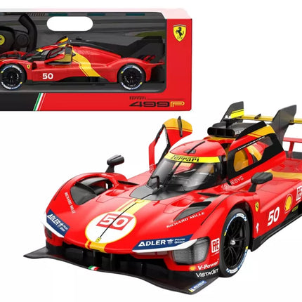 Automobilis R/C 1:24 Nuotoliniu būdu valdomas sportinis Ferrari 499P, raudonas