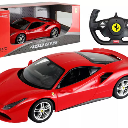 Rastar automobilis 1:14 Ferrari 488 GTB, raudonas