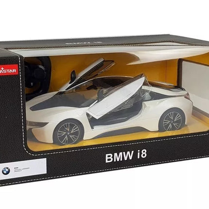 Automobilis R/C Sportinis Nuotolinio Valdymo BMW i8 Rastar 1:14 Baltas
