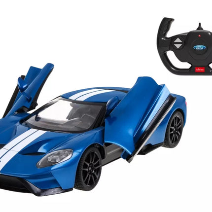 RC automobilis nuotoliniu būdu valdomas modelis Ford GT 1:14 atidaromos durys mėlynas