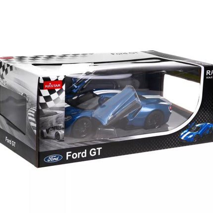 RC automobilis nuotoliniu būdu valdomas modelis Ford GT 1:14 atidaromos durys mėlynas