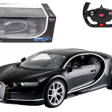 RC Bugatti Chiron 1:14 juodas nuotoliniu būdu valdomas automobilis