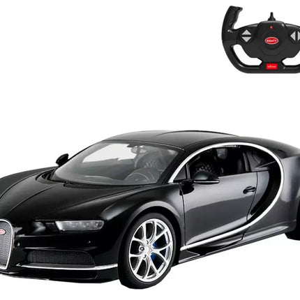 RC Bugatti Chiron 1:14 juodas nuotoliniu būdu valdomas automobilis