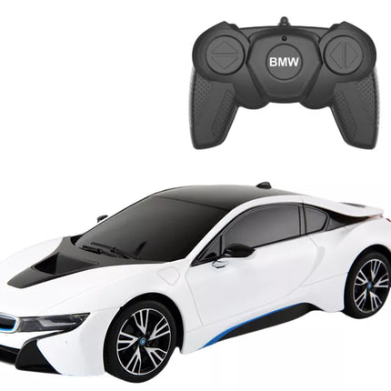 RC Automobilis 1:18 Rastar BMW I8 Baltas