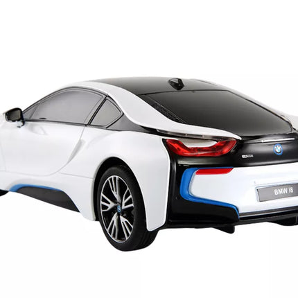 RC Automobilis 1:18 Rastar BMW I8 Baltas