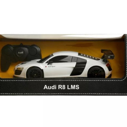 RC sportinis automobilis 1:18 nuotoliniu būdu valdomas Audi R8, baltas
