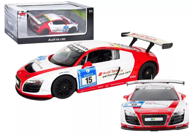 Automobilis R/C 1:24 Nuotoliniu būdu valdomas sportinis AUDI R8 LMS baltas