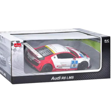 Automobilis R/C 1:24 Nuotoliniu būdu valdomas sportinis AUDI R8 LMS baltas