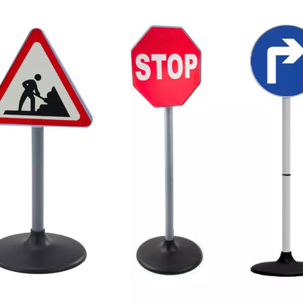 Edukacinis Žaislų Rinkinys Dideli Kelio Ženklai 76 cm 3 vnt.