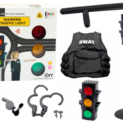 Policininko edukacinis rinkinys Eismo valdymo signalas 10 dalių