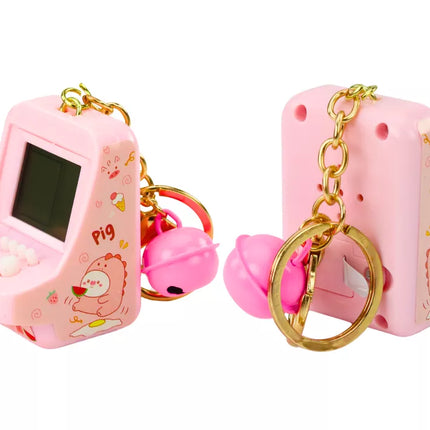 Elektroninis žaidimas Tetris Pocket raktų pakabukas rožinis