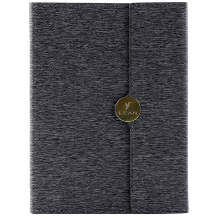 Magnetinis sąsiuvinis, skirtas biurui, A5 formato, su linijomis, juodas viršelis