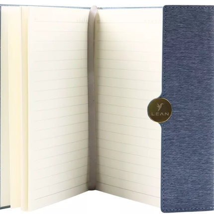 Magnetinis užrašų knygutė, biuro užrašų knygutė, A5 formato, su pilku viršeliu